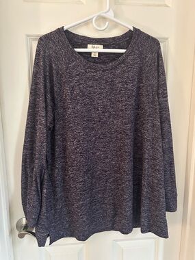 Soft Knit Long-Sleeve Women’s Sweater - Heather Purple